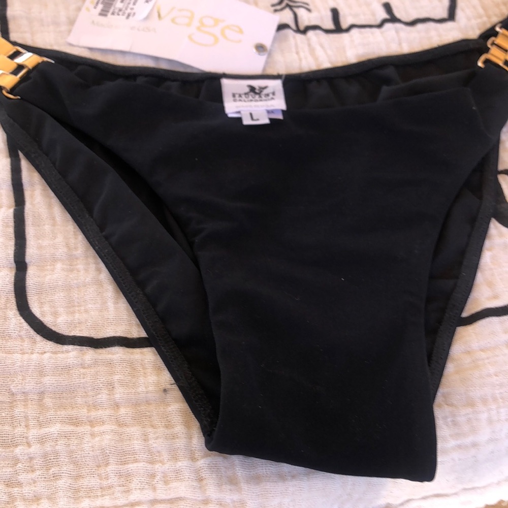 SAUVAGE black and gold bottoms L